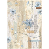Stamperia Blue Flower Create Happiness rice paper - sheet