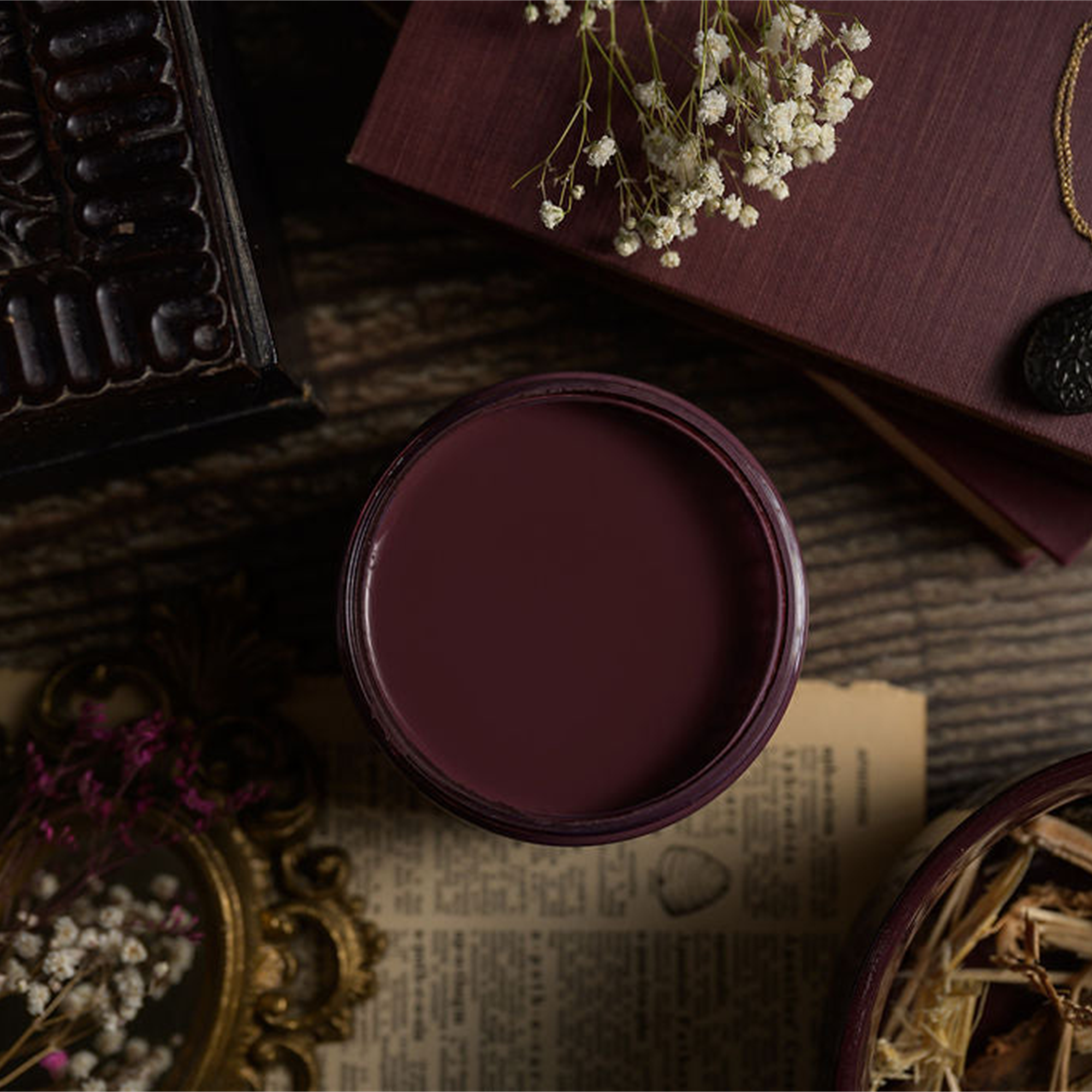 Dixie Belle Apothecary chalk mineral paint - flat lay