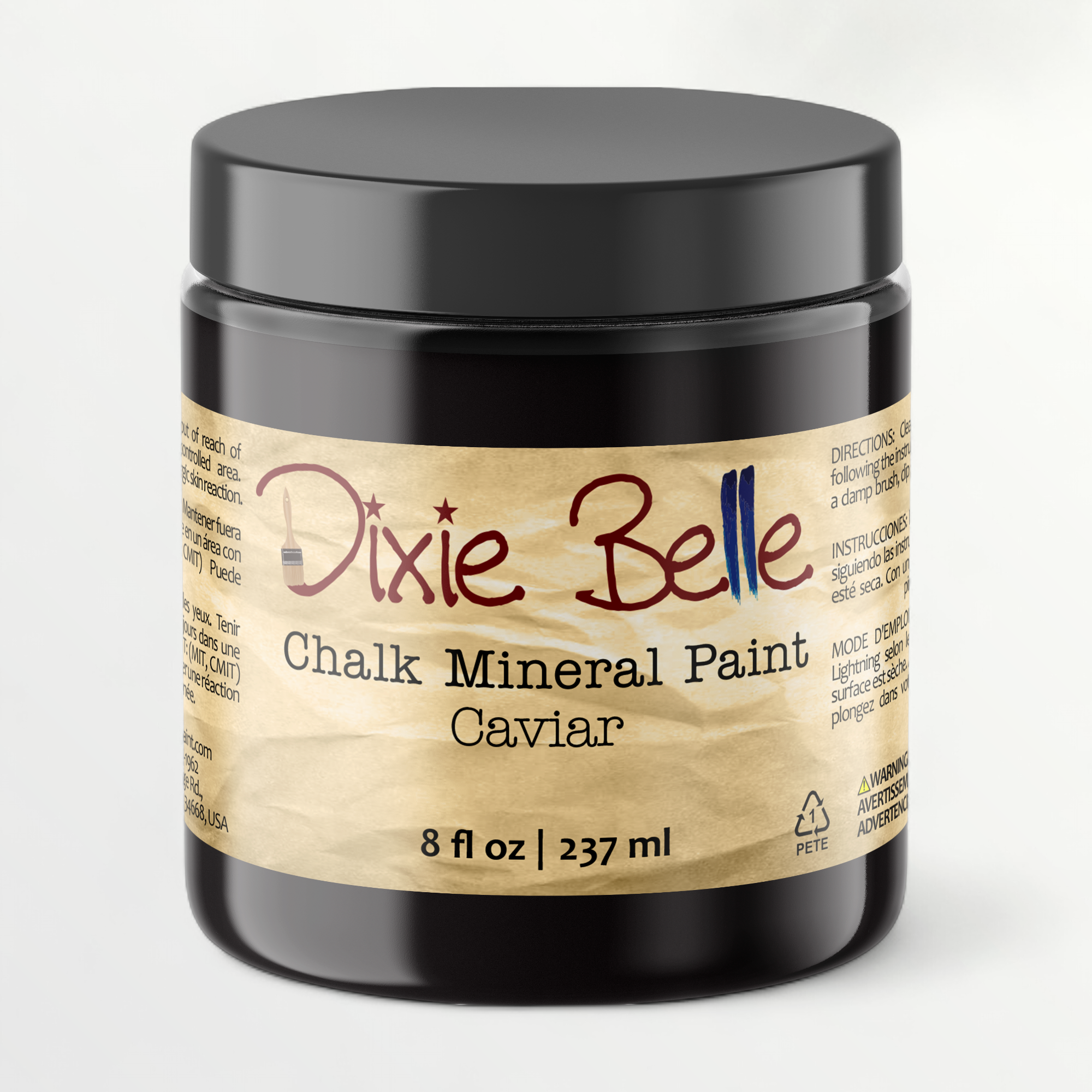 Dixie Belle Caviar chalk mineral paint - 8oz