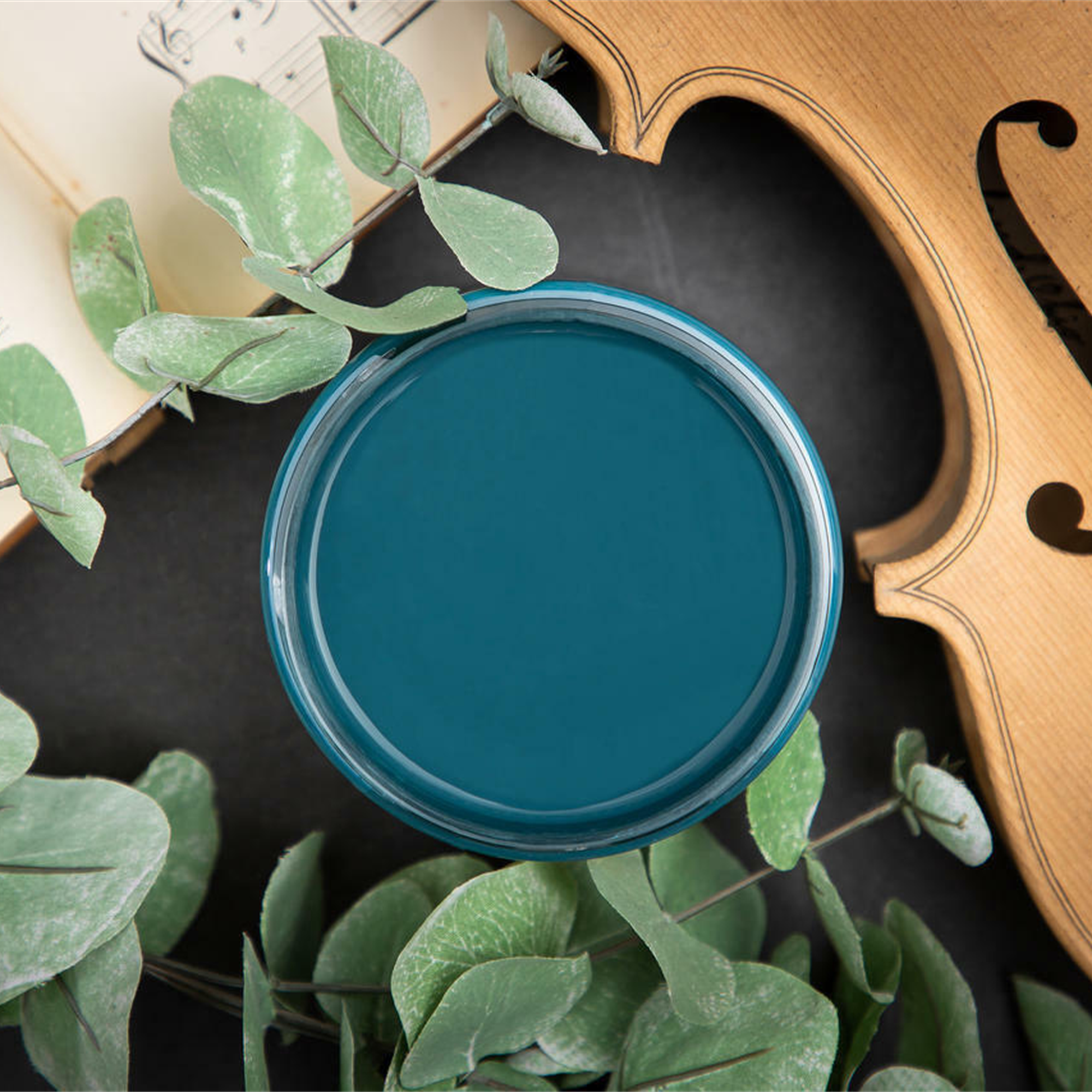 Dixie Belle Antebellum Blue chalk mineral paint - flat lay