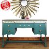 Green Austinsuite dressing table with champagne highlights