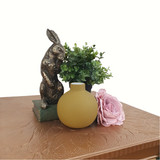 Gold-topped square coffee table