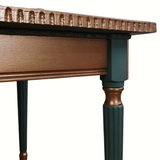 Gold-topped square coffee table