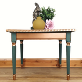 Gold-topped square coffee table