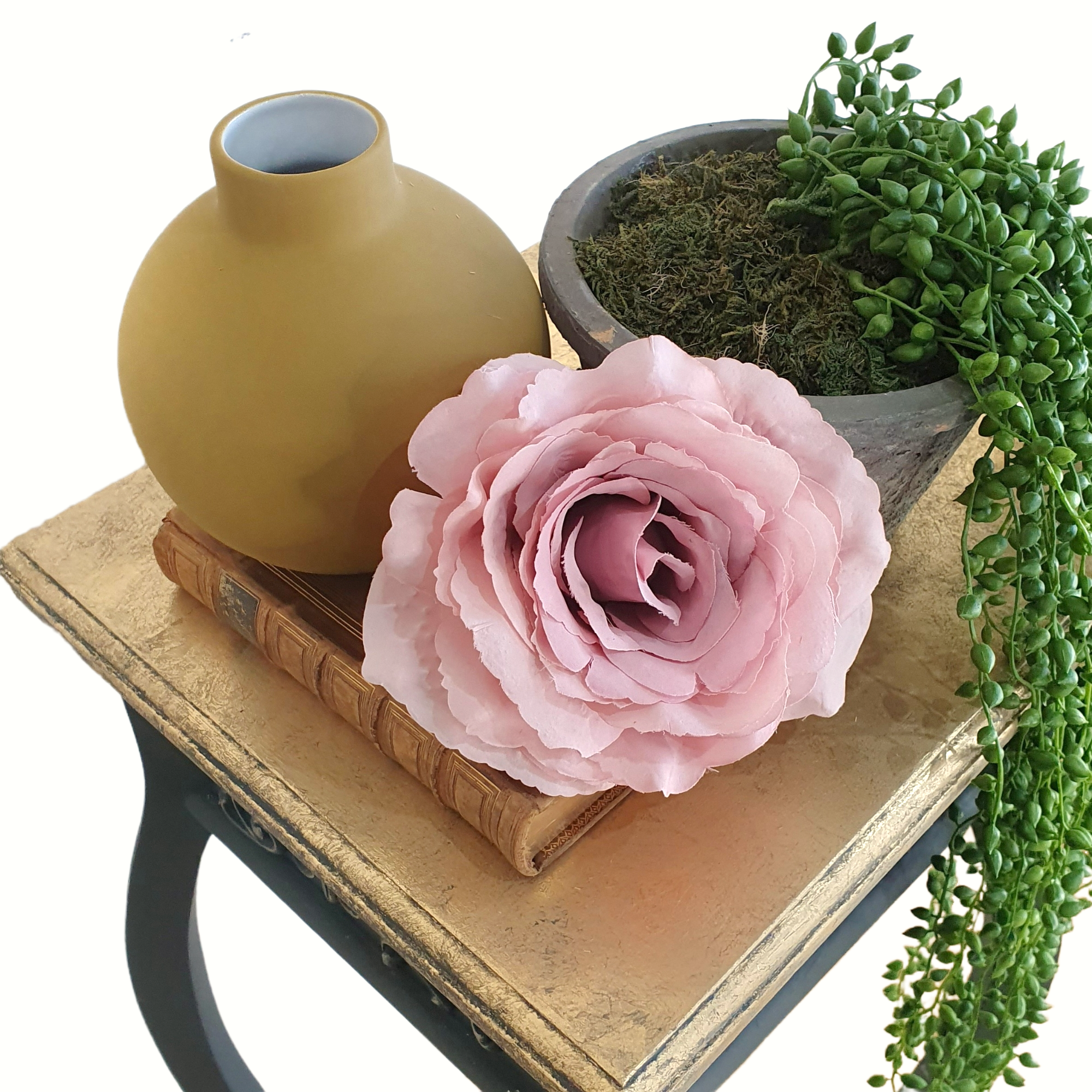 Gilded wooden plant stand