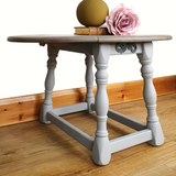 Small oak dropleaf side table