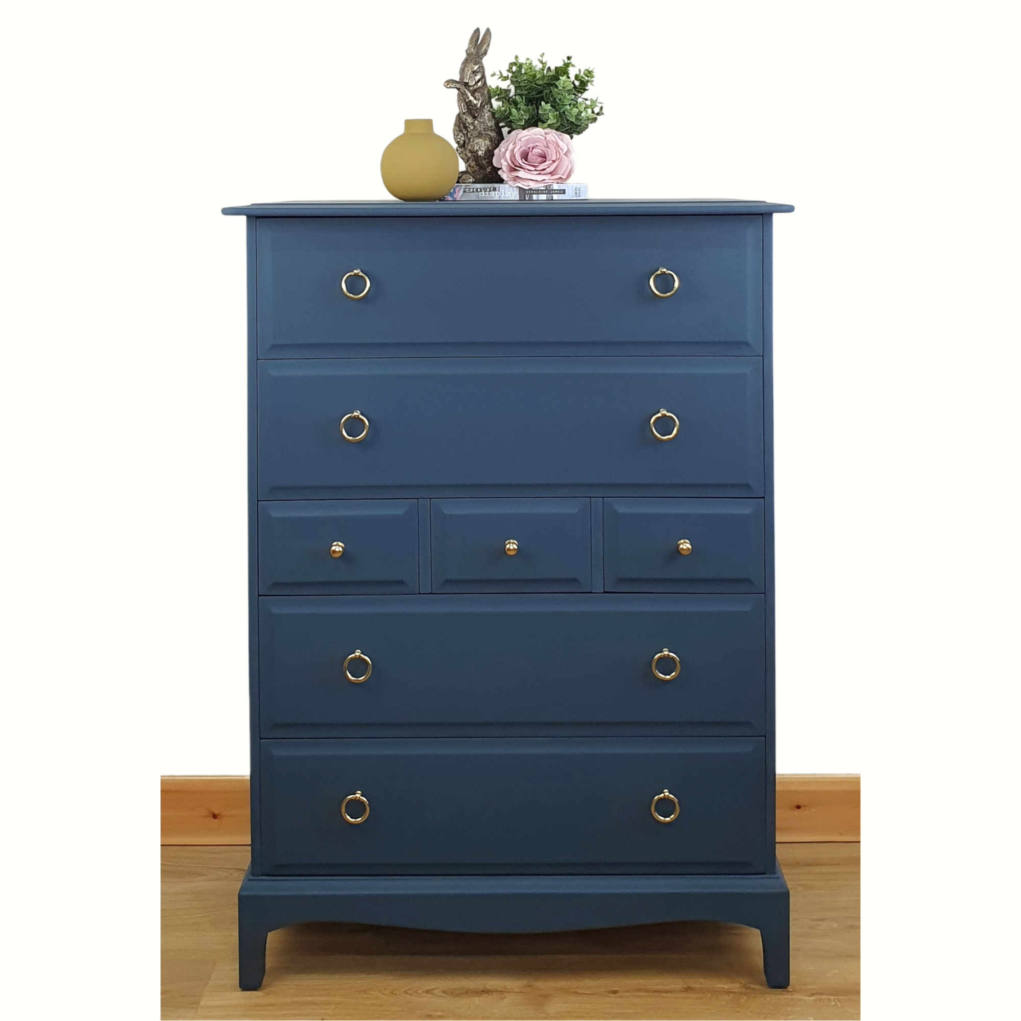 Blue Stag Minstrel tallboy chest of drawers