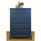 Blue Stag Minstrel tallboy chest of drawers
