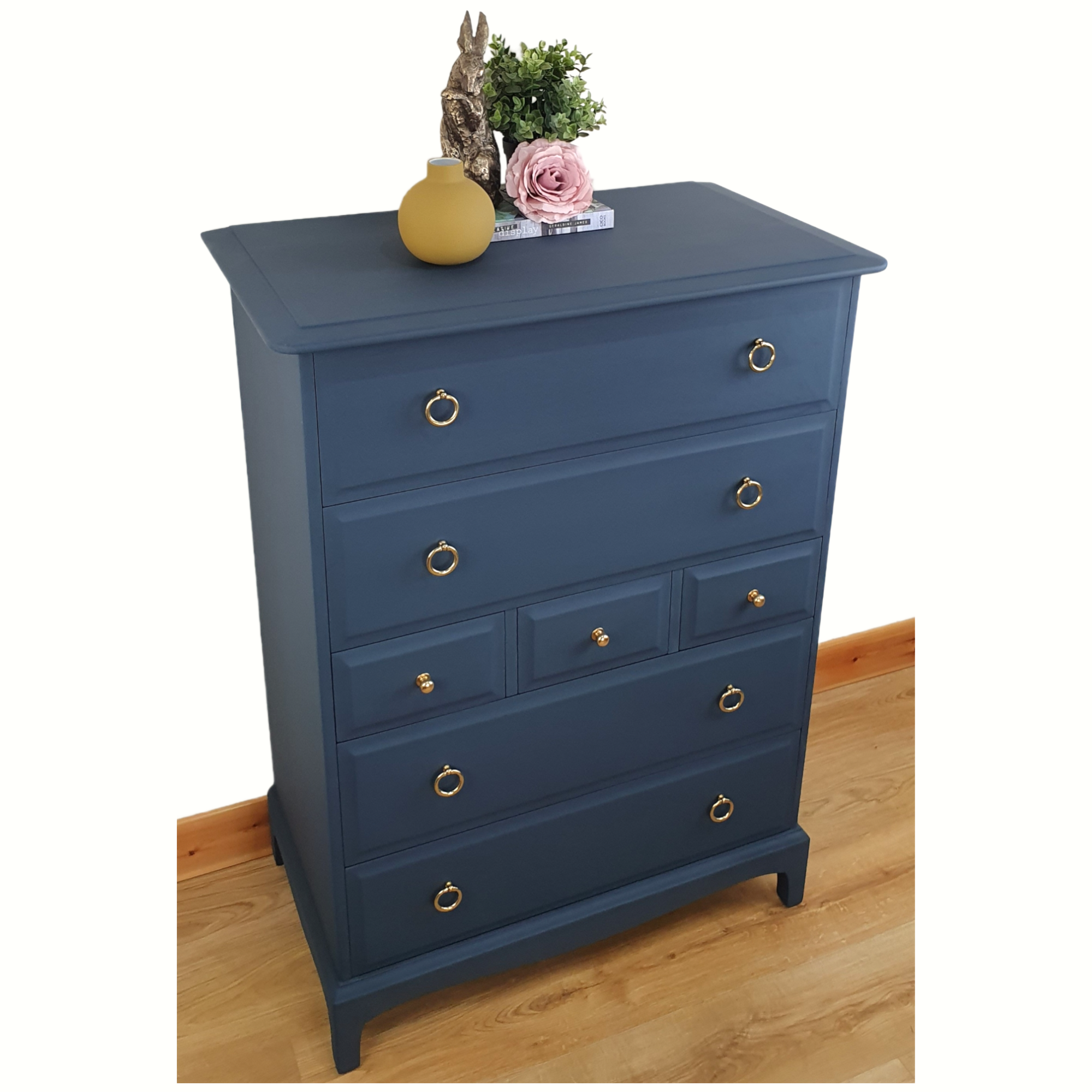 Blue Stag Minstrel tallboy chest of drawers