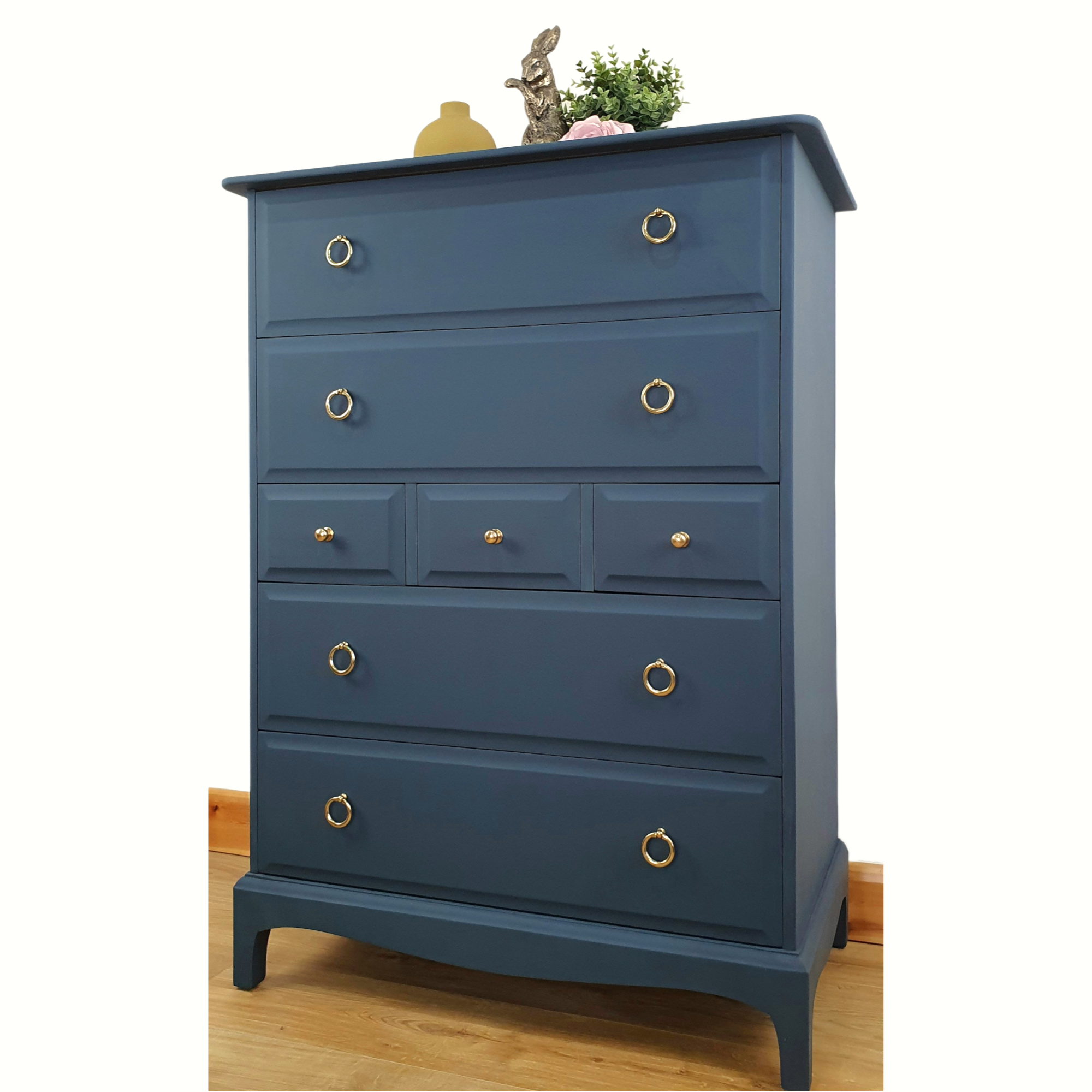 Blue Stag Minstrel tallboy chest of drawers