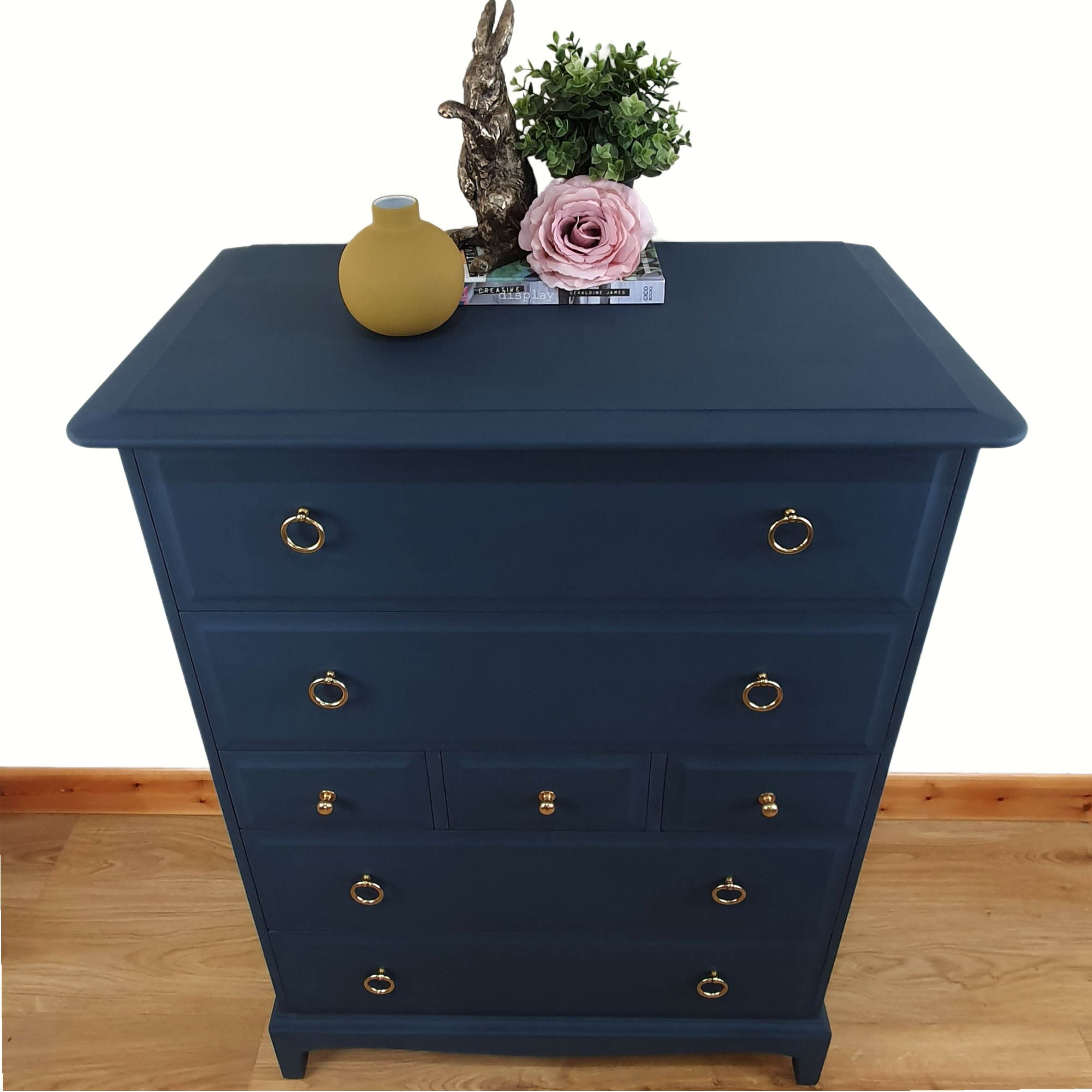 Blue Stag Minstrel tallboy chest of drawers