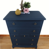 Blue Stag Minstrel tallboy chest of drawers