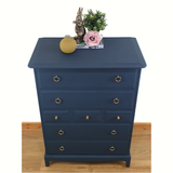 Blue Stag Minstrel tallboy chest of drawers
