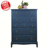 Blue Stag Minstrel tallboy chest of drawers