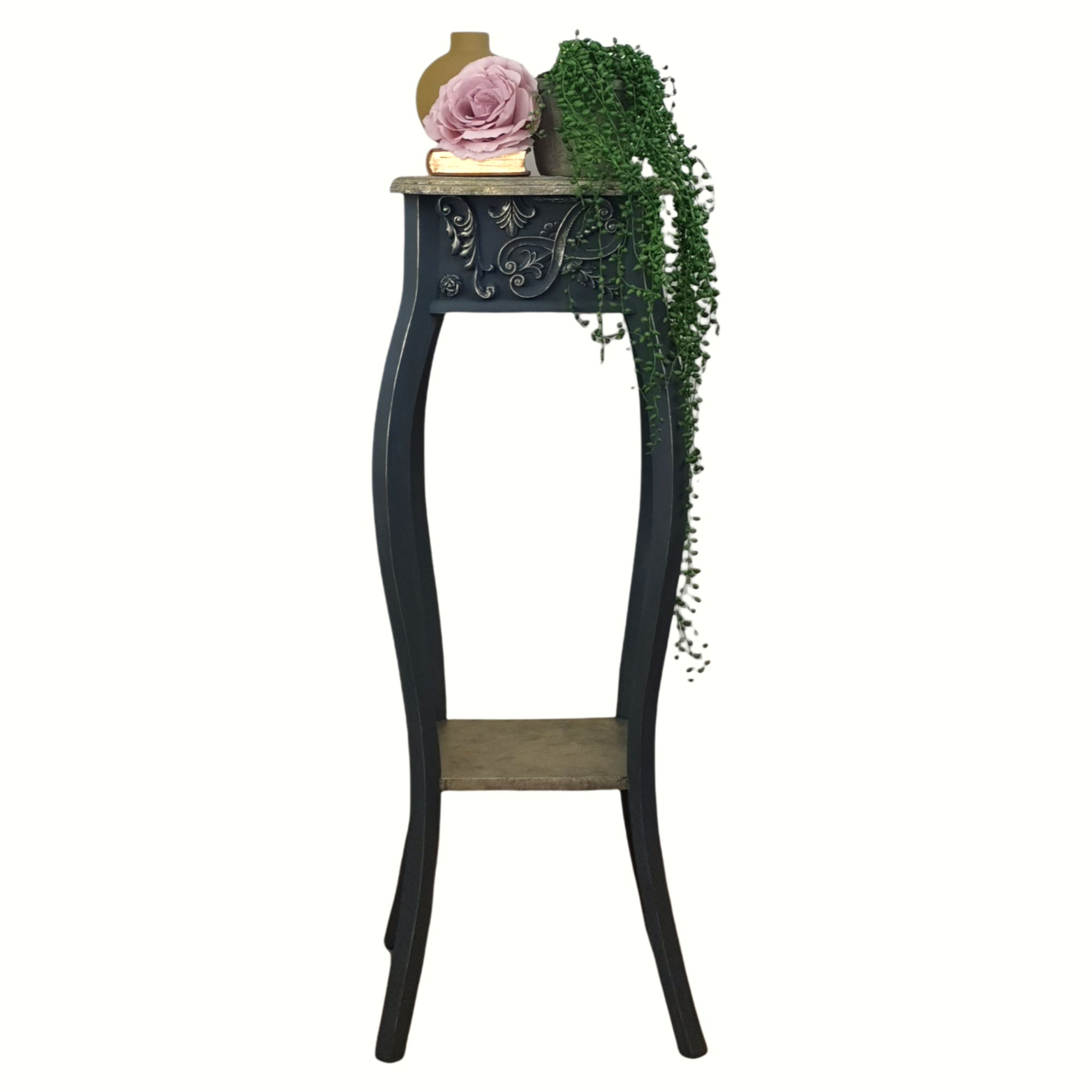 Gilded wooden plant stand
