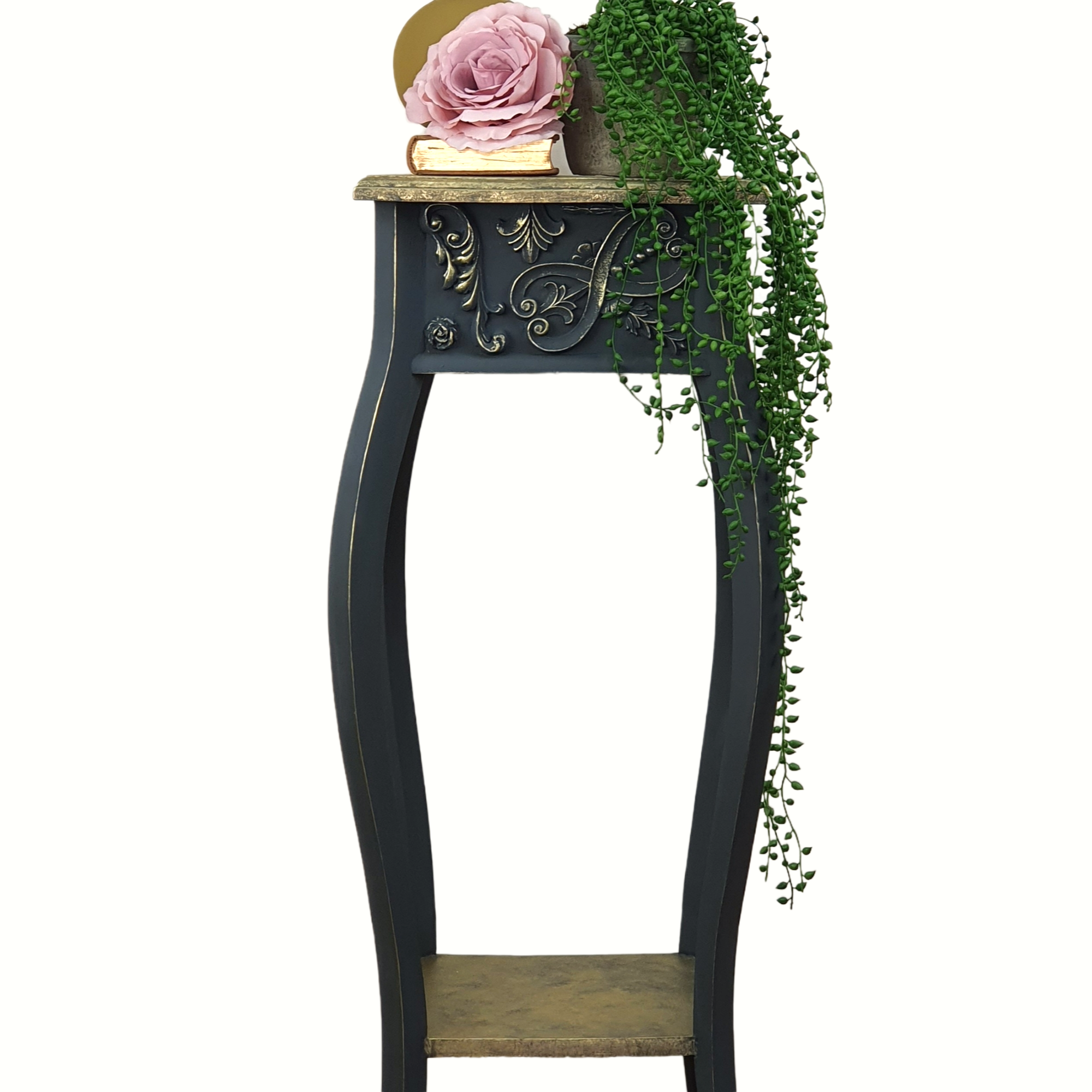 Gilded wooden plant stand