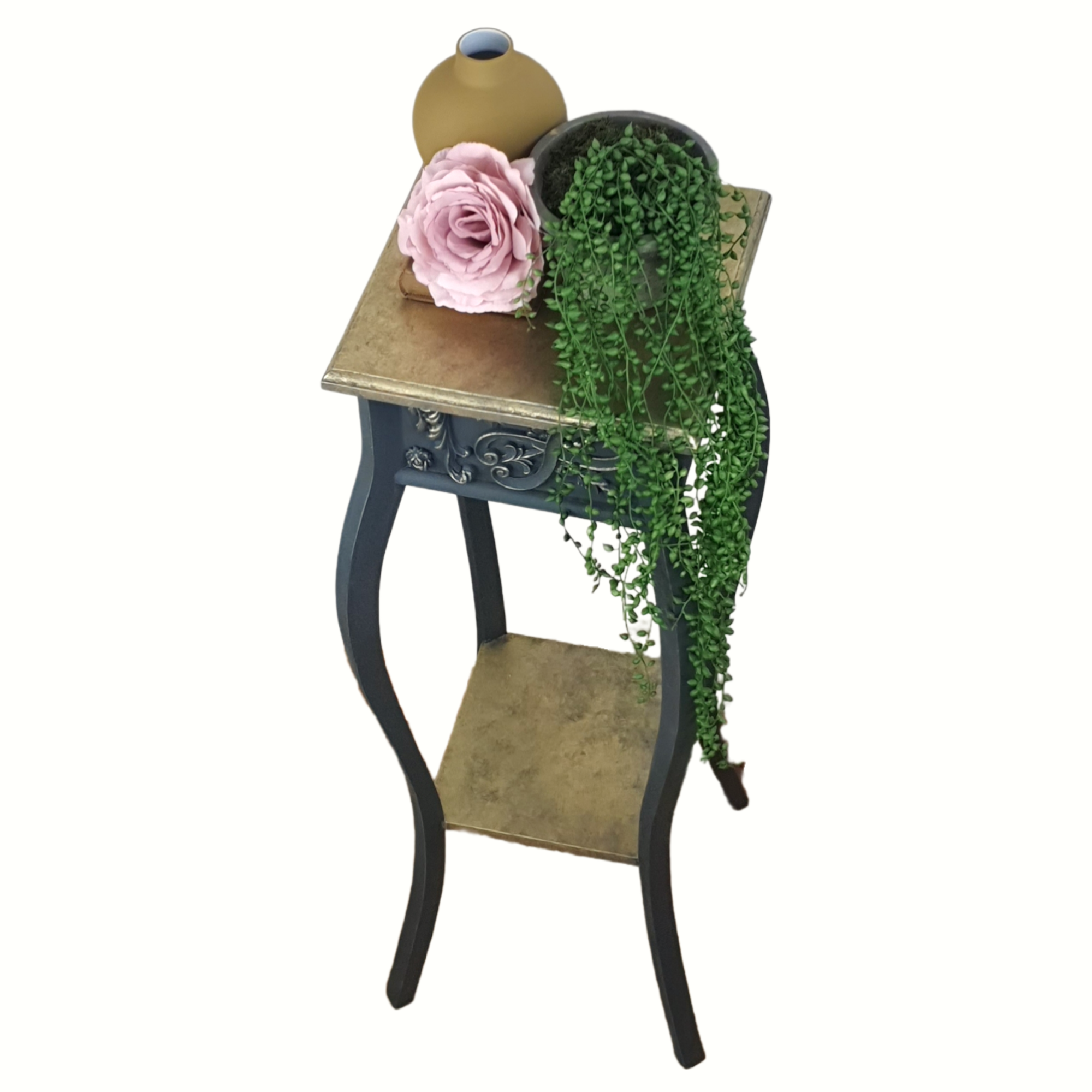 Gilded wooden plant stand